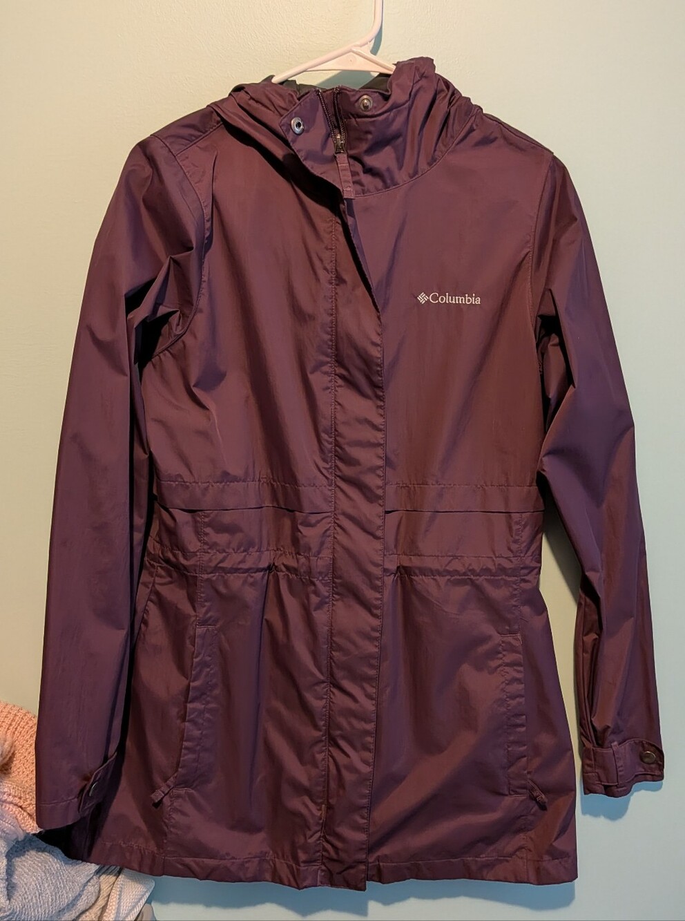 Columbia Women's Deep Purple Hooded Rain Jacket